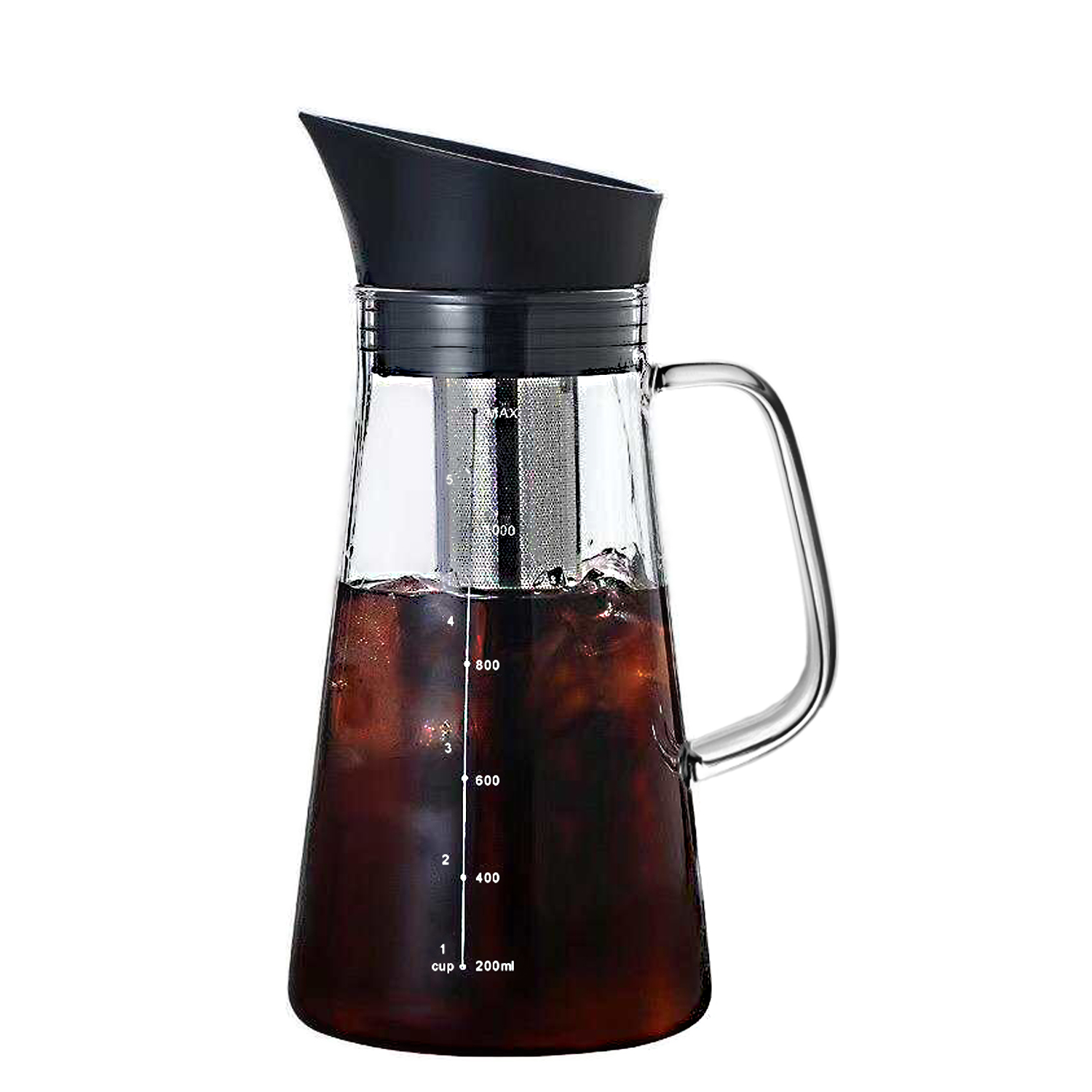 LIGHTEN LIFE Cold Brew Coffee Maker 1 Gallon, Cold Brew Coffee Kit with  Stainless Steel Spigot,Cold Brew Dispenser with Extra Thick Glass Carafe