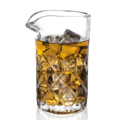 Lighten Life Cocktail Mixing Glass,20oz Crystal Seamless Mixing Glass Pitcher with Thick Bottom, Premium Bar Mixing Glass for Stirring Drinks